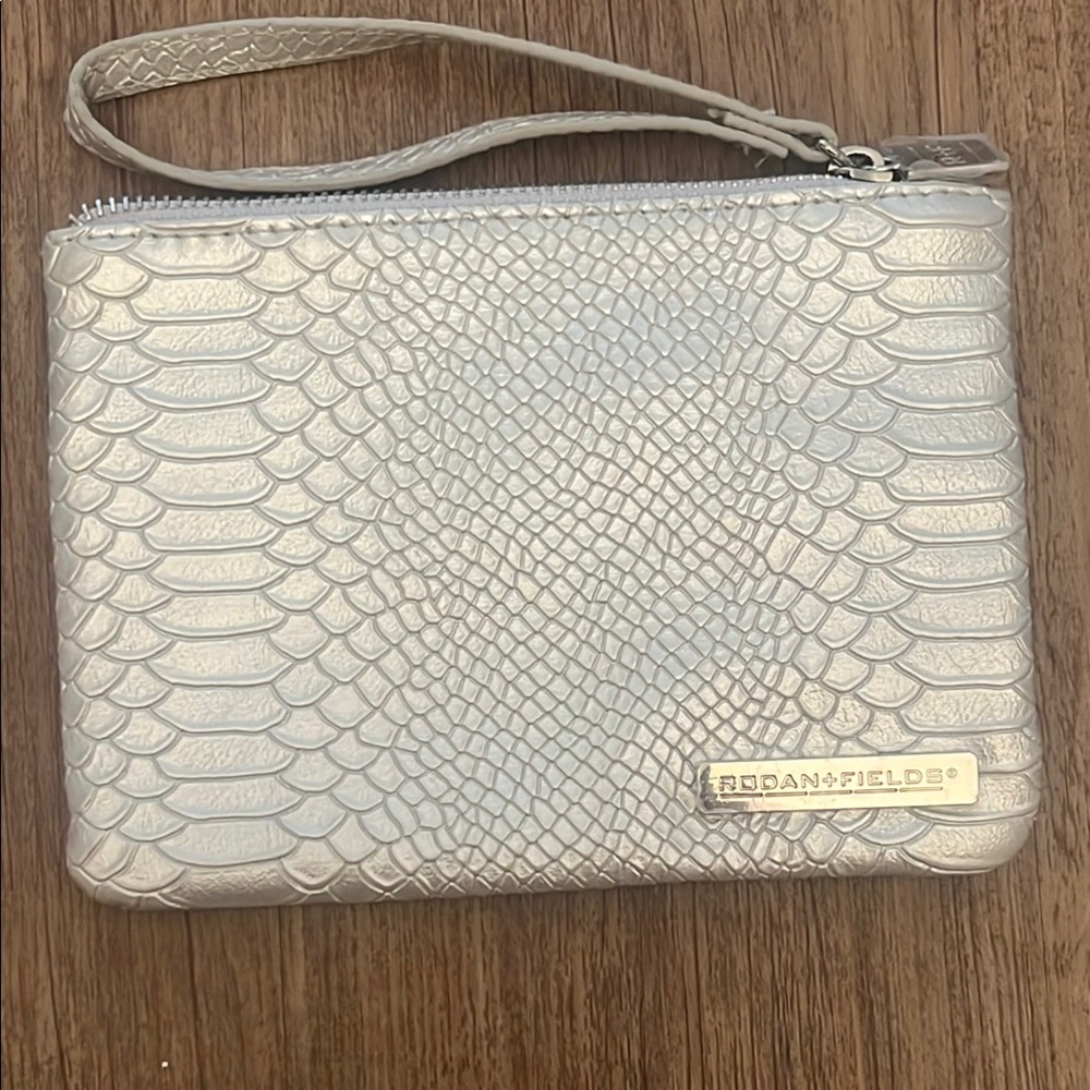 Rodan + Fields Metallic Textured Wristlet